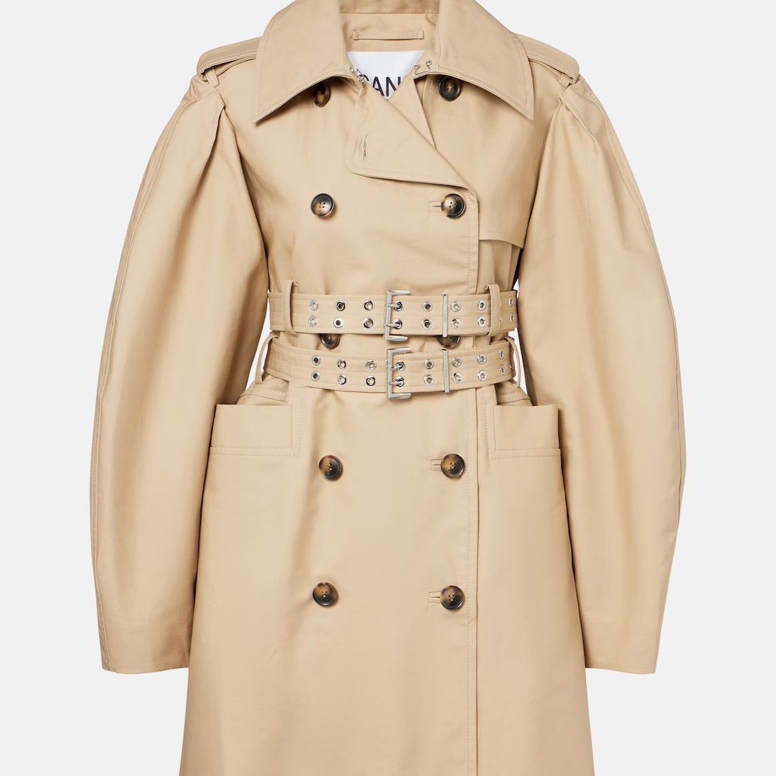 Ganni - Cotton trench coat