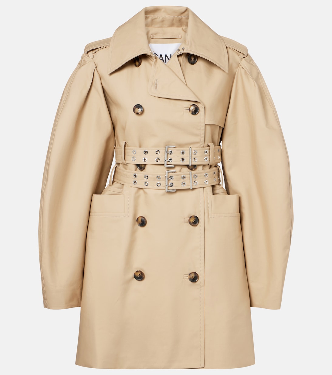 Ganni - Cotton trench coat
