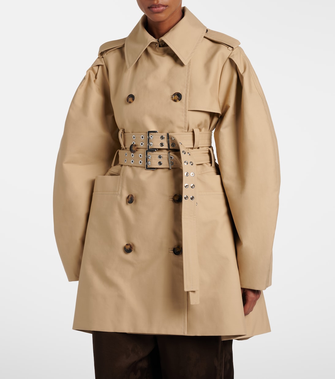 Ganni - Cotton trench coat