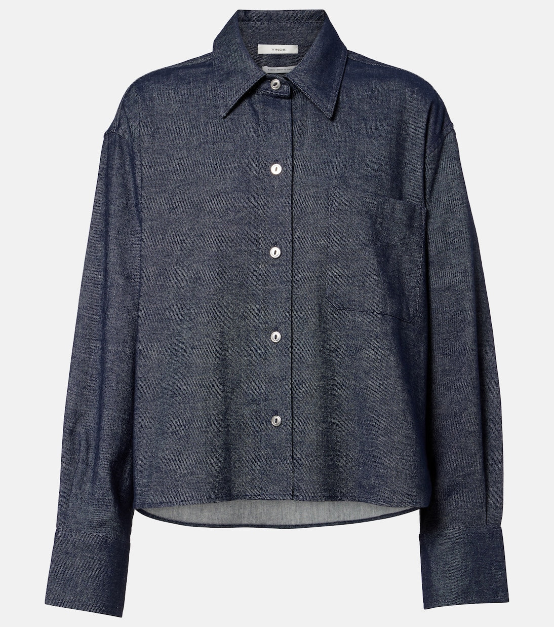 Vince - Cotton and linen chambray shirt