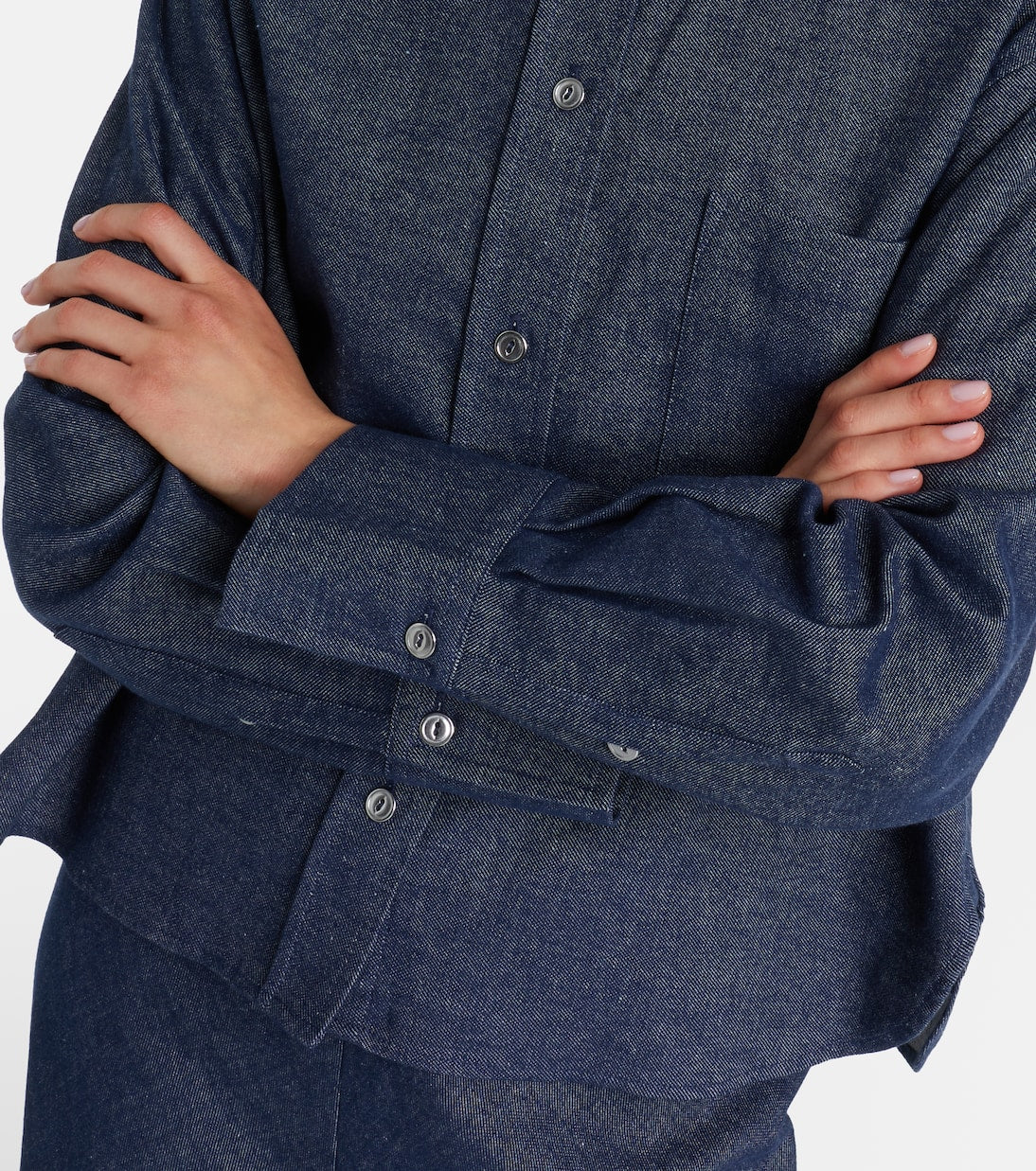 Vince - Cotton and linen chambray shirt