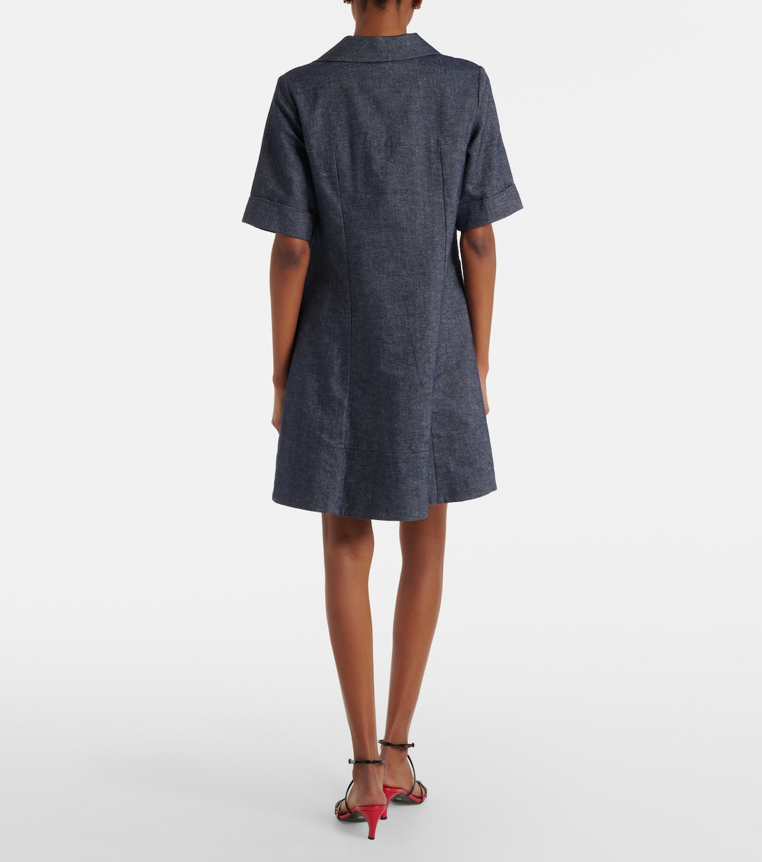 Vince - Cotton and linen chambray minidress