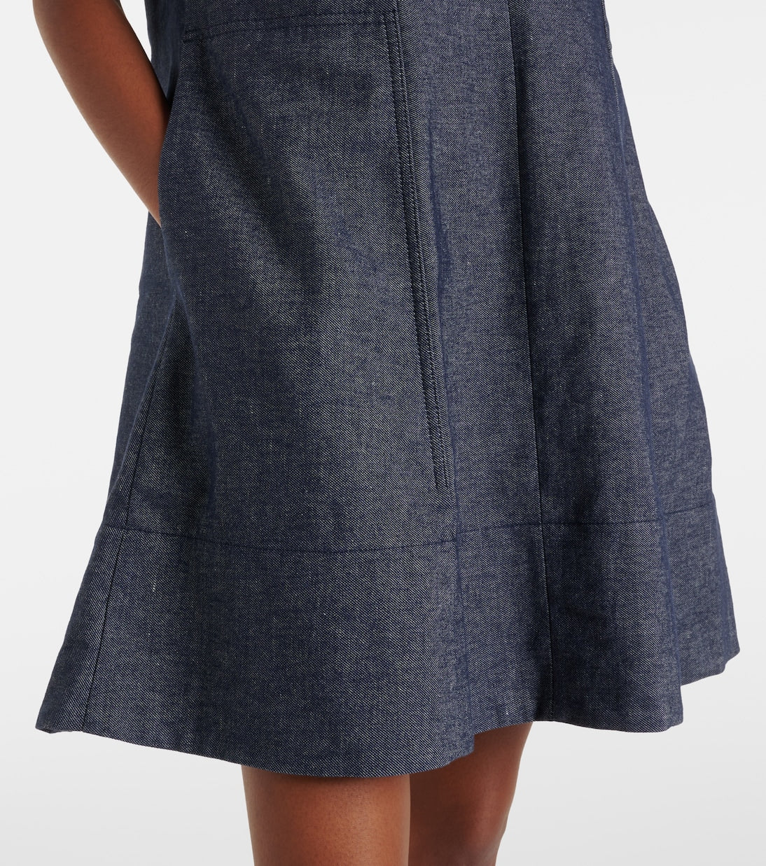Vince - Cotton and linen chambray minidress