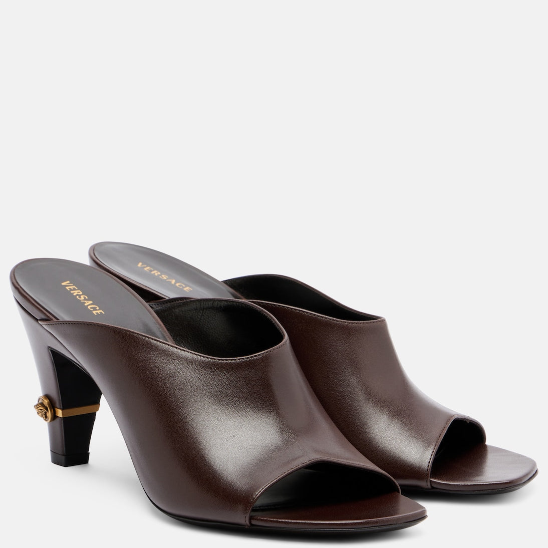 Versace - Giulietta leather mules