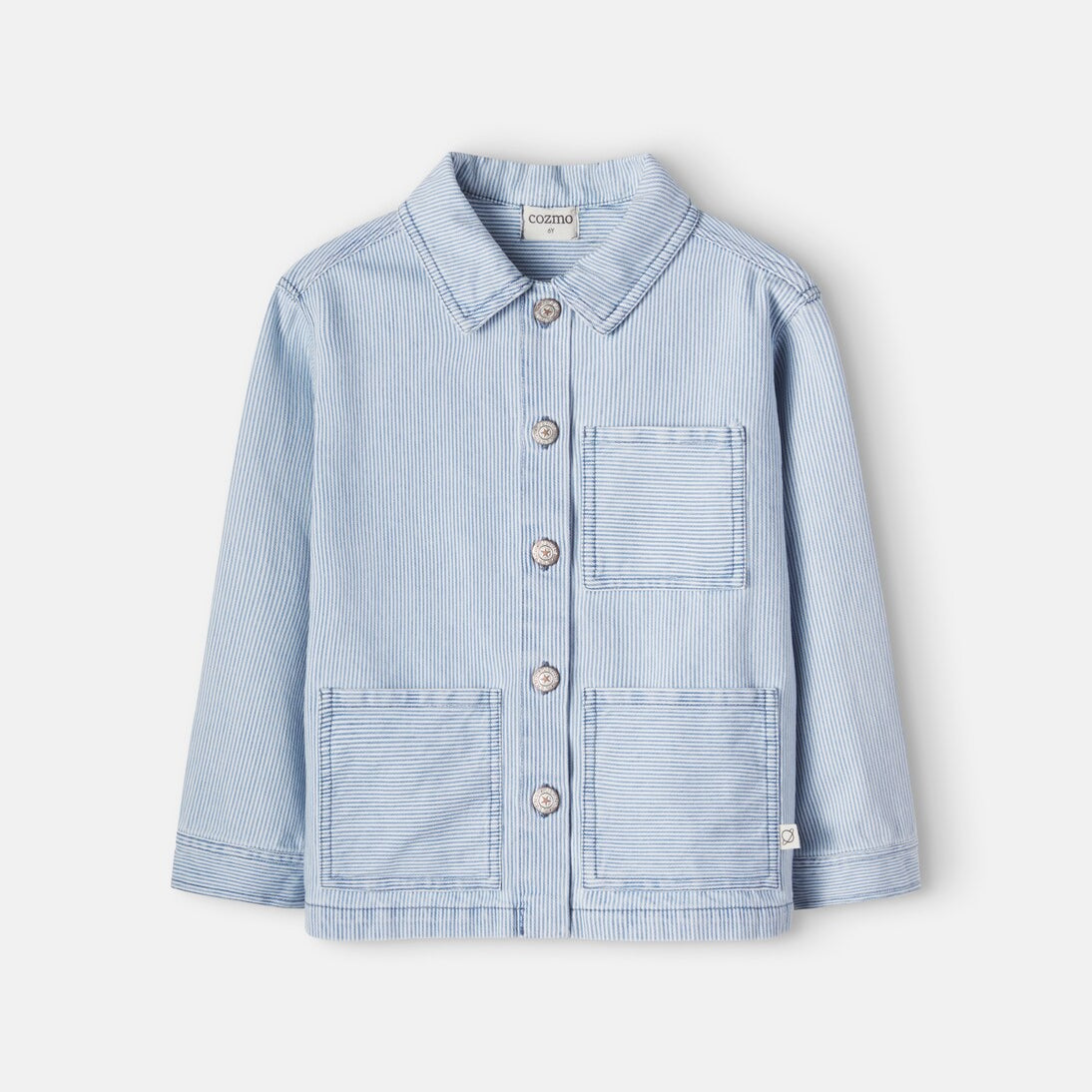 Cozmo - Ridge striped denim jacket
