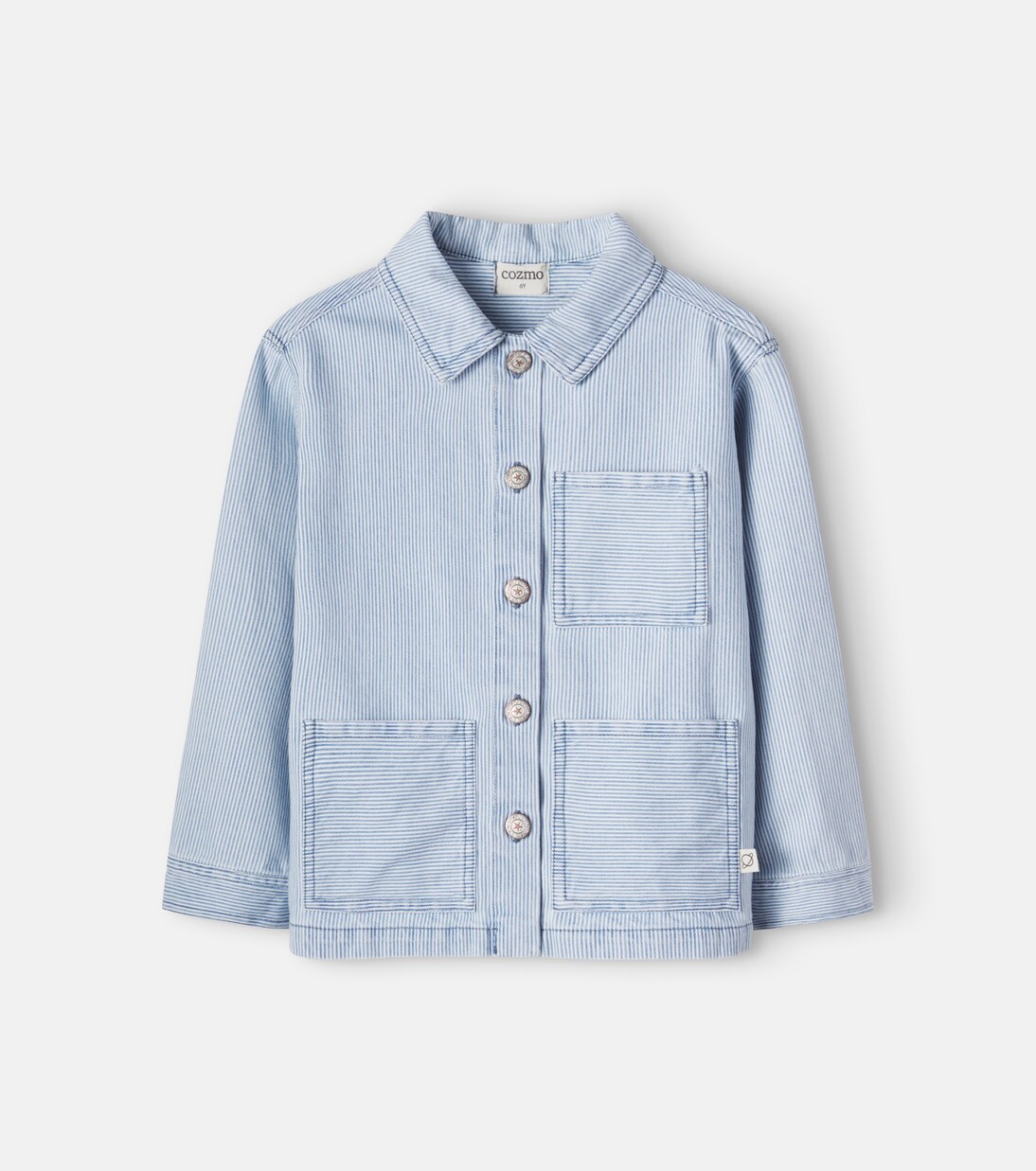Cozmo - Ridge striped denim jacket