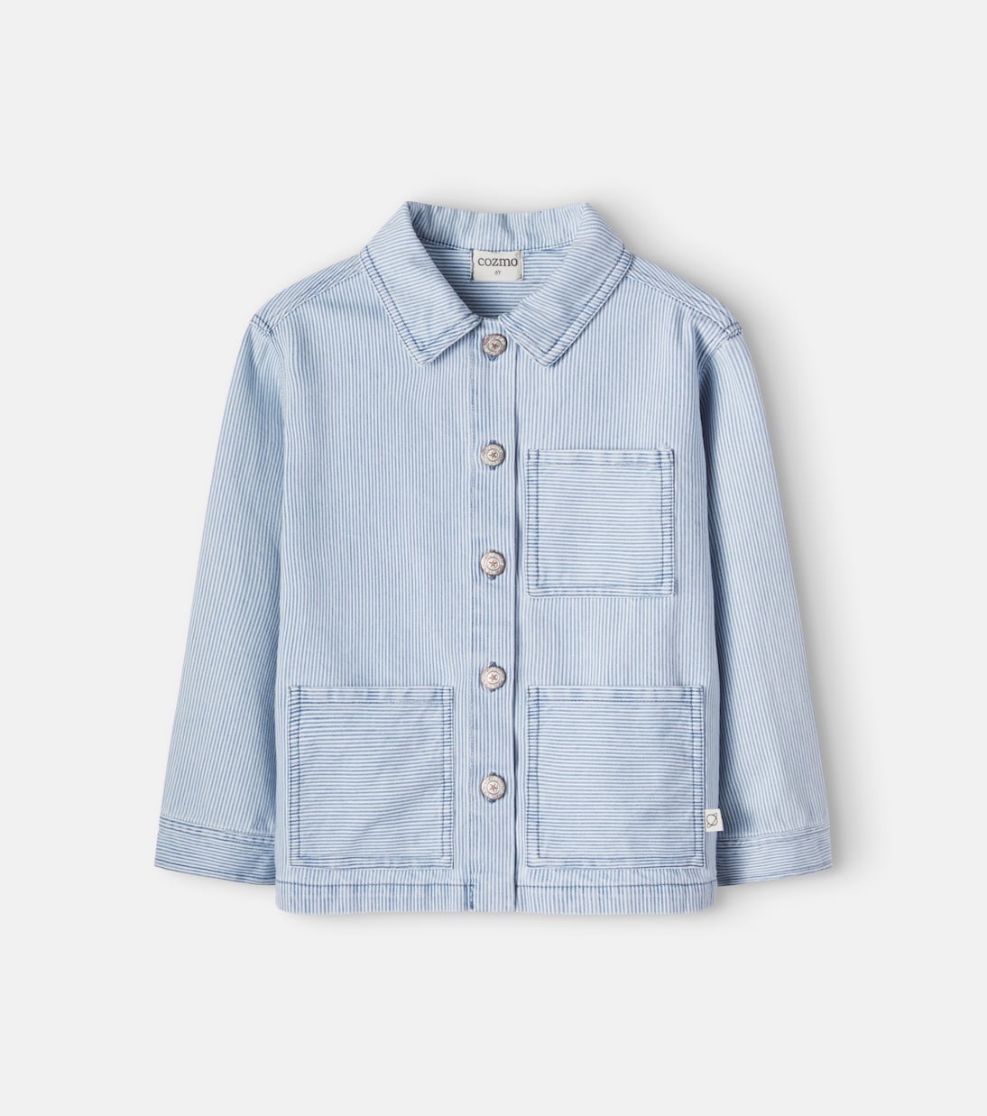 Cozmo - Ridge striped denim jacket
