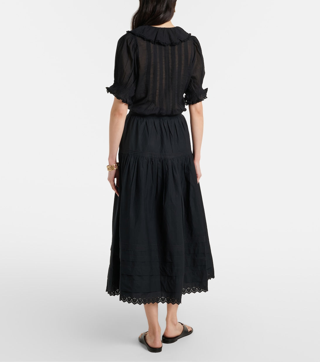 Dôen - Sebastiane cotton poplin midi skirt