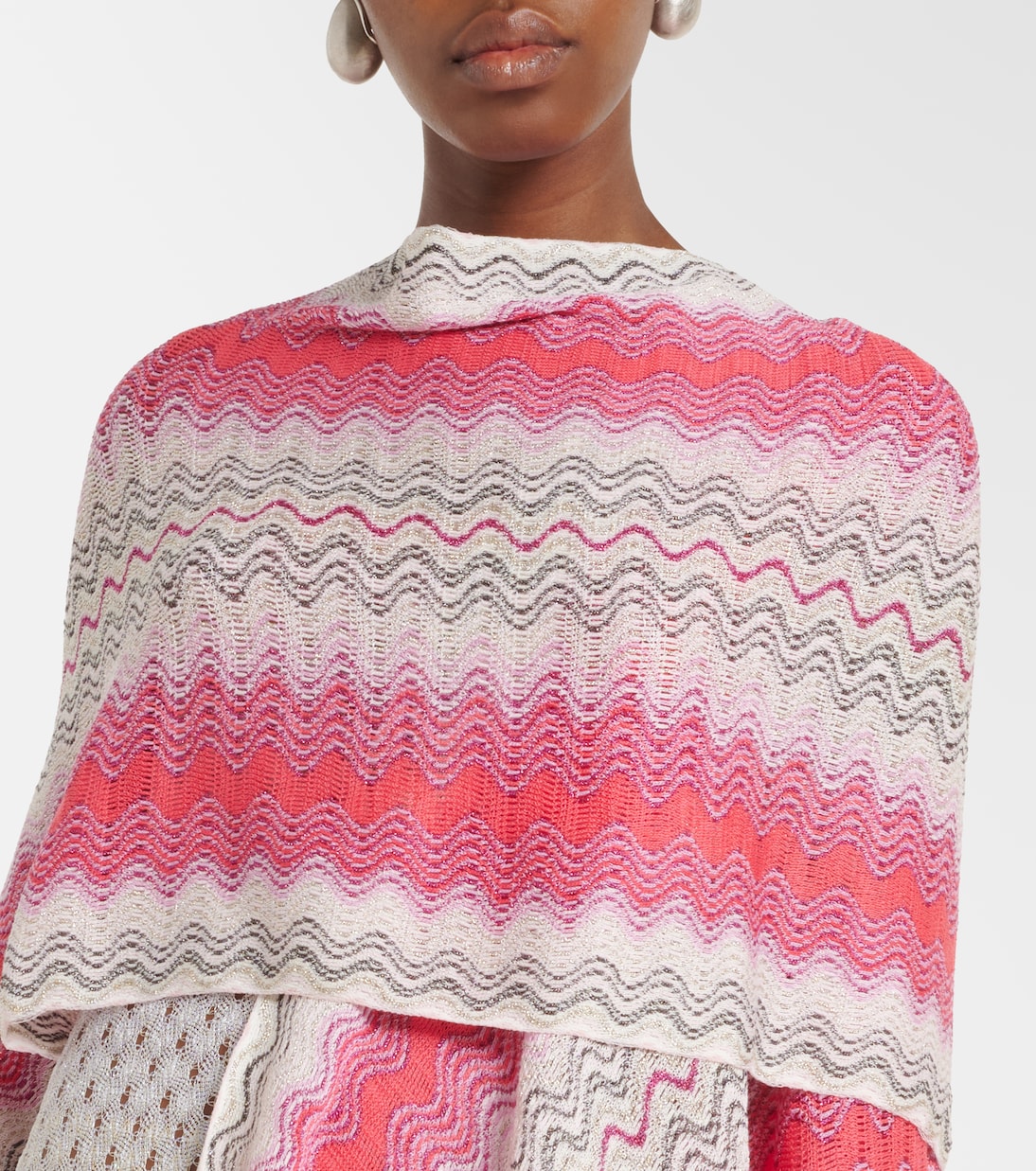 Missoni - Lamé fringed poncho
