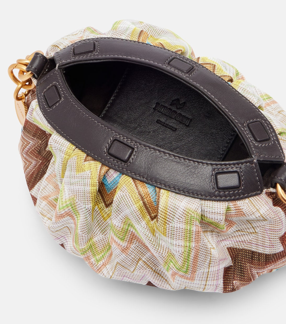 Missoni - Zigzag Small leather-trimmed clutch