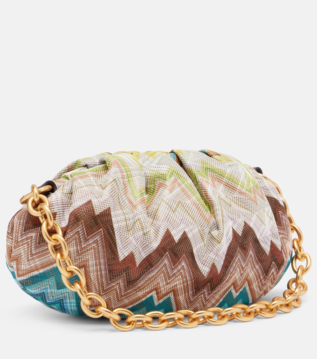 Missoni - Zigzag Small leather-trimmed clutch