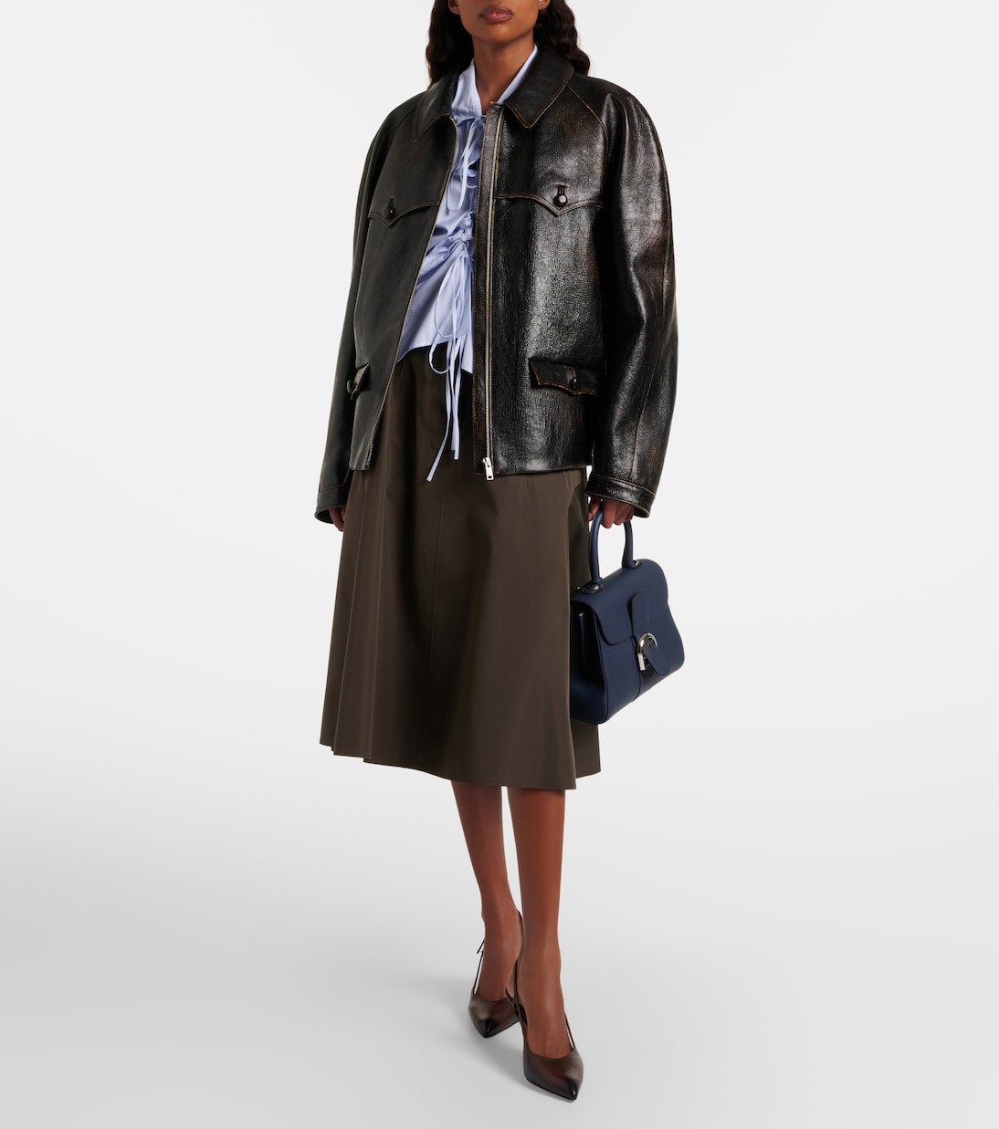 Delvaux - Brillant PM leather top-handle bag