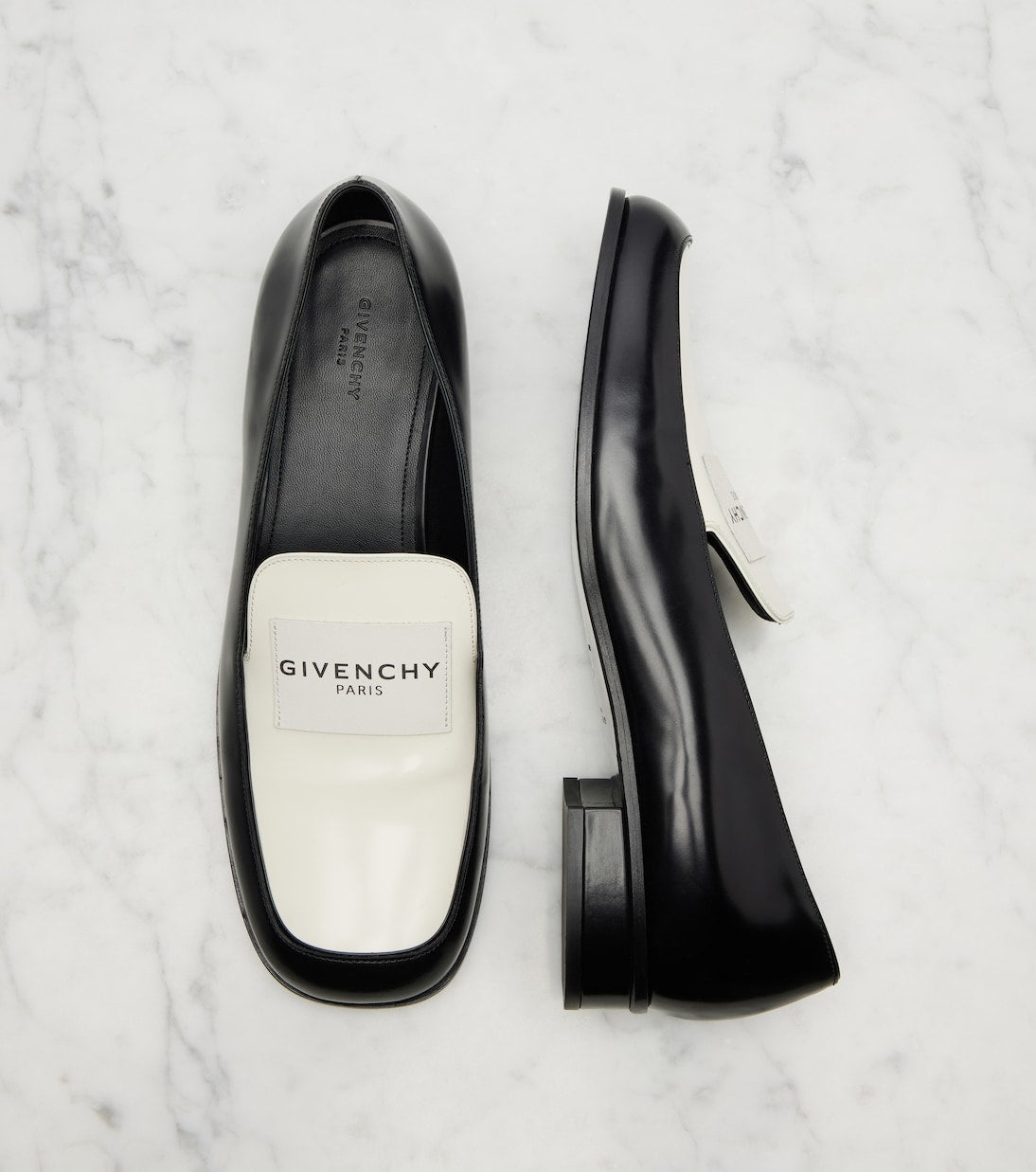 Givenchy - Label leather loafers