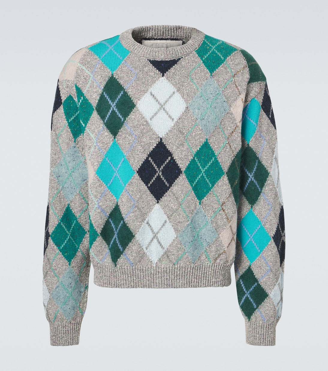 ERL - Argyle wool and cotton-blend sweater