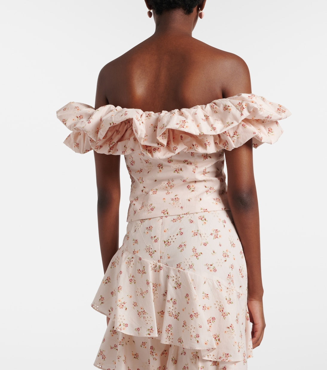 Markarian - Dalia floral off-shoulder cotton top