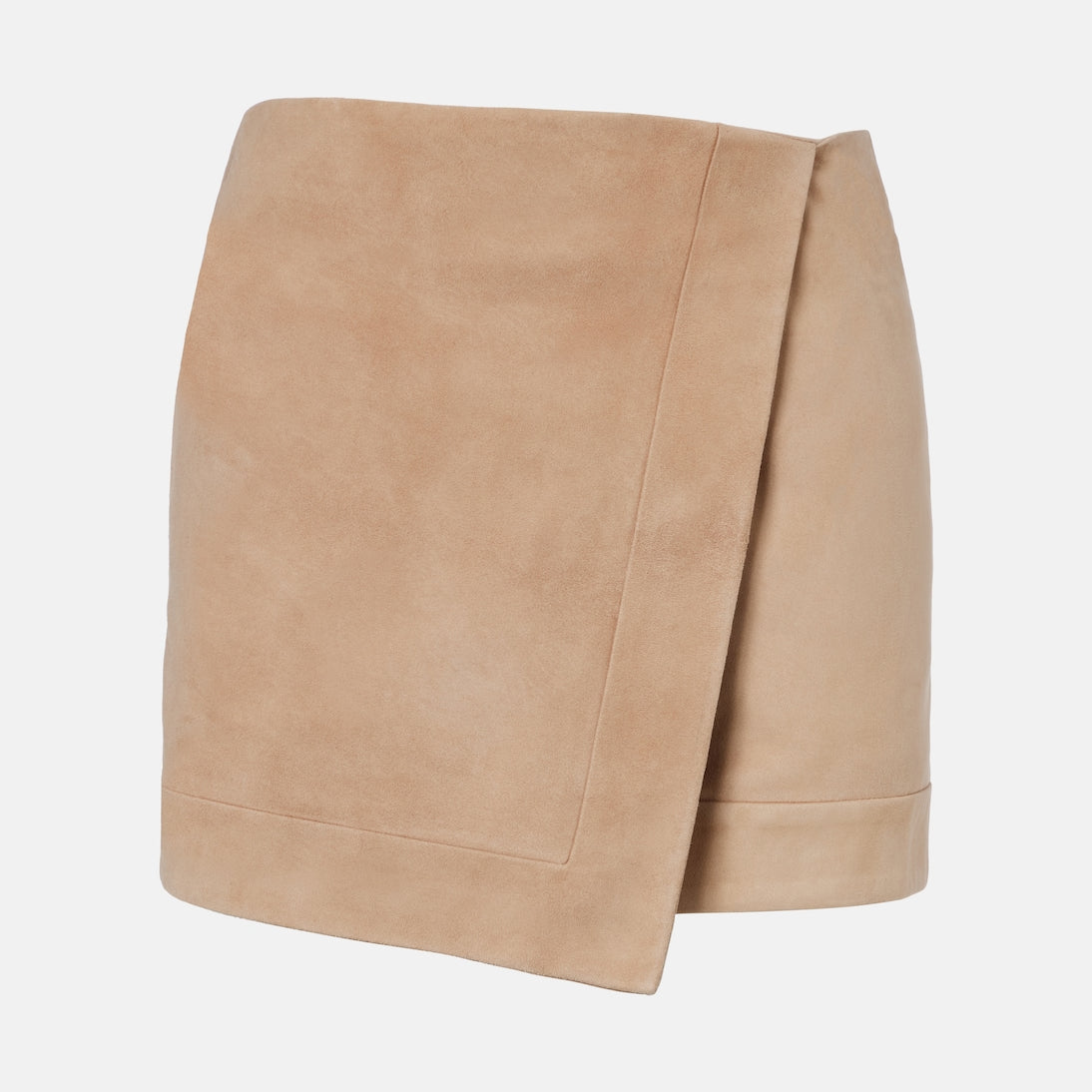 Balmain - Suede wrap skirt
