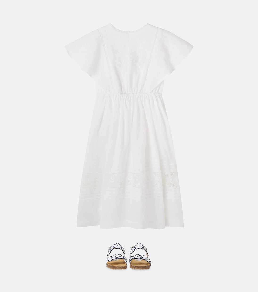 C'era Una Volta - Emilie embroidered ramie dress