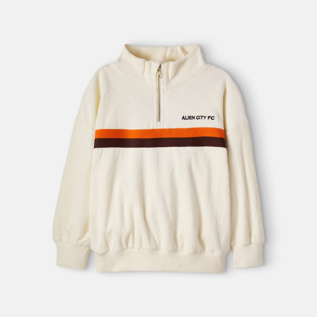 Mini Rodini - Half-zip cotton terry sweatshirt