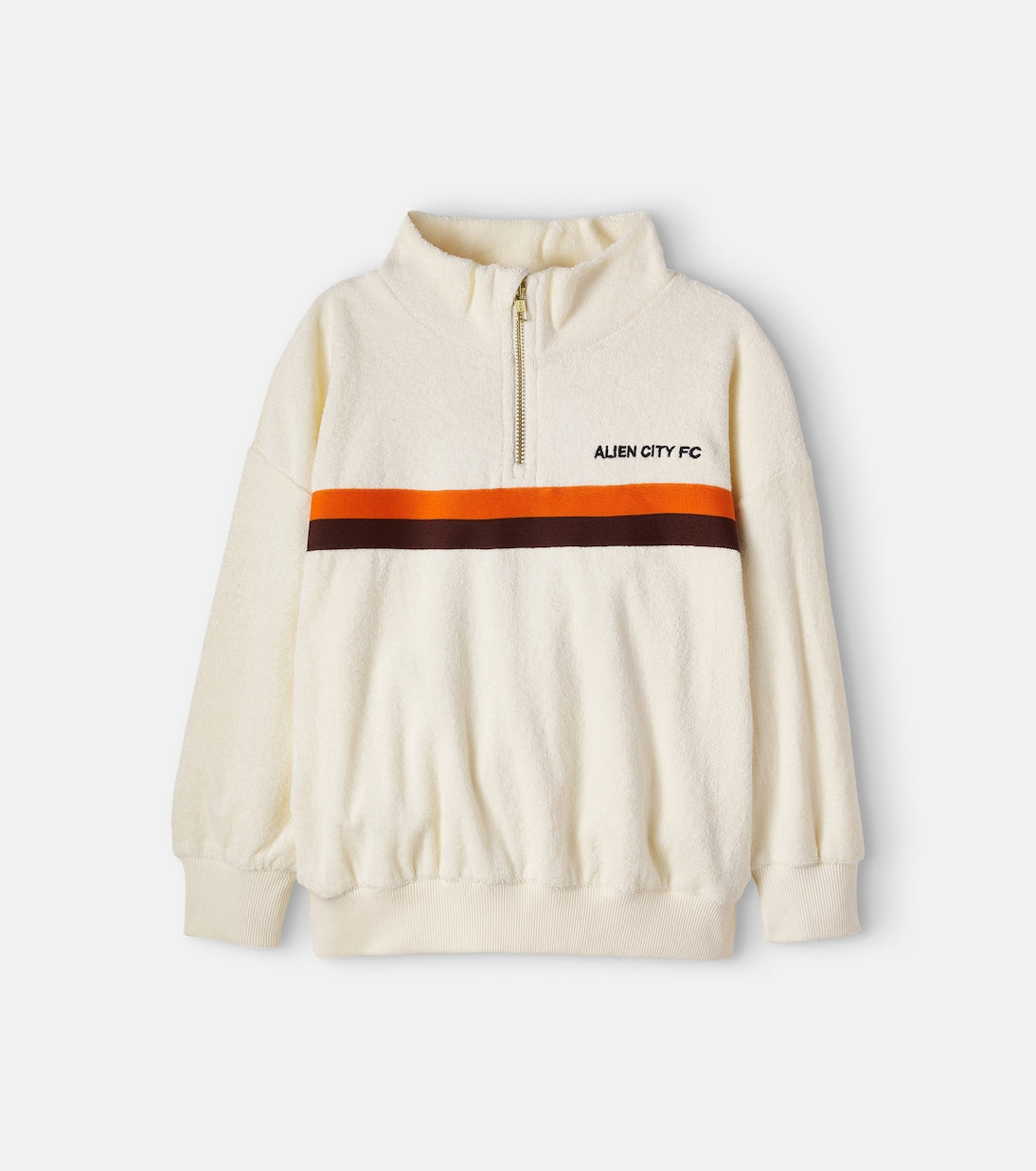 Mini Rodini - Half-zip cotton terry sweatshirt