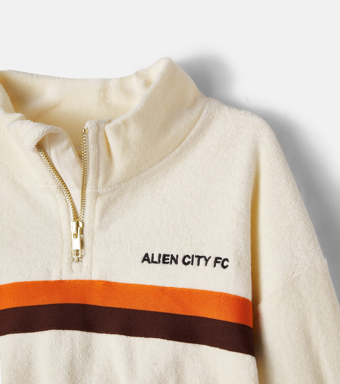 Mini Rodini - Half-zip cotton terry sweatshirt