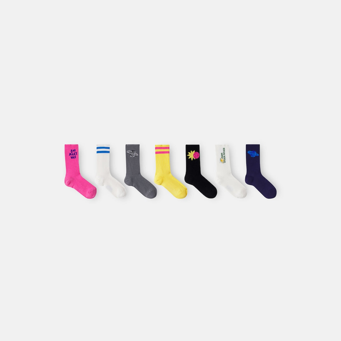 Mini Rodini - Set of 7 cotton-blend pairs of socks