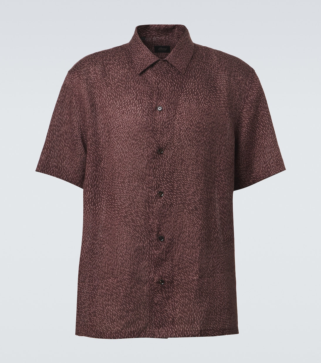Brioni - Printed linen bowling shirt