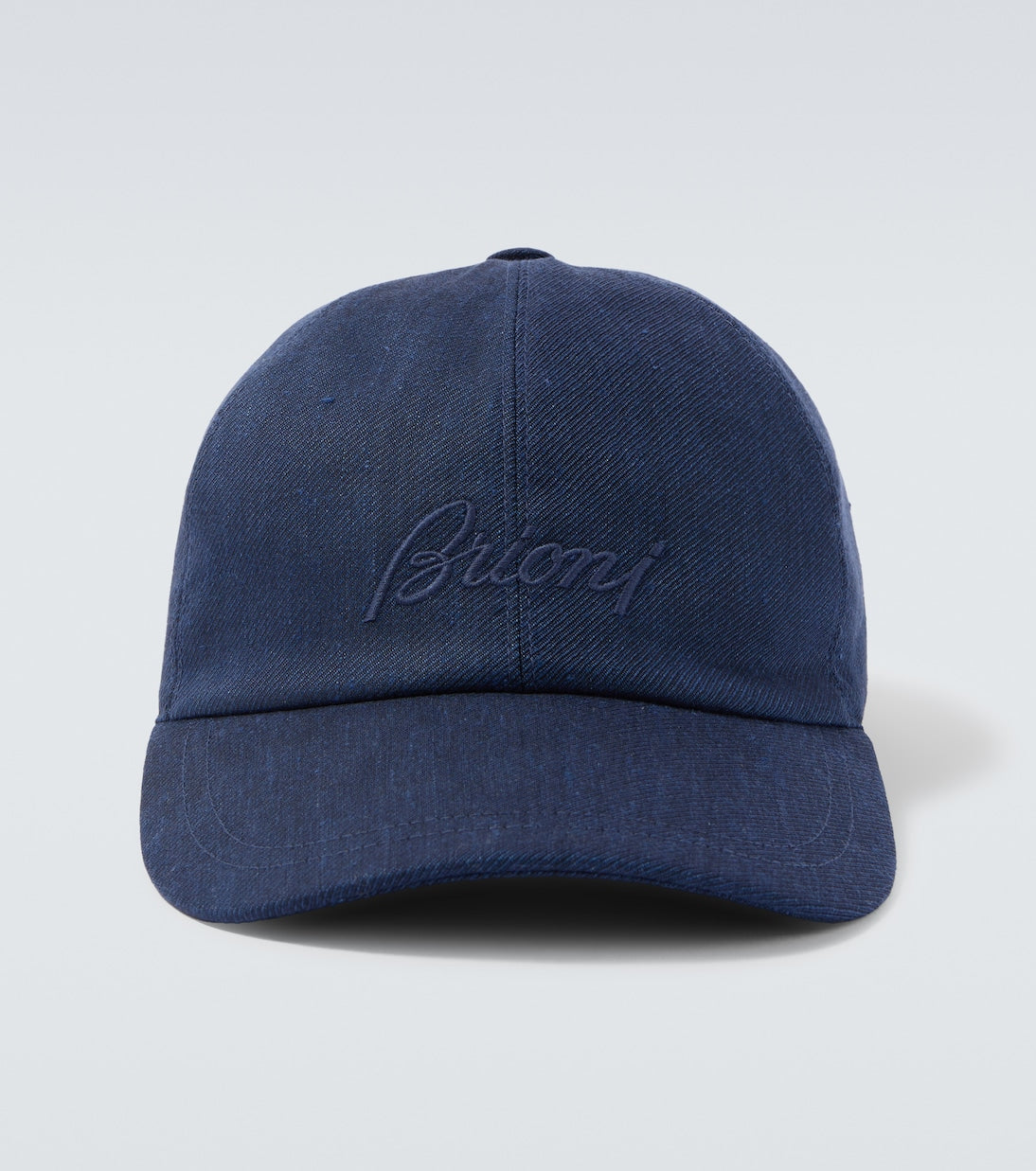 Brioni - Logo linen and wool baseball cap