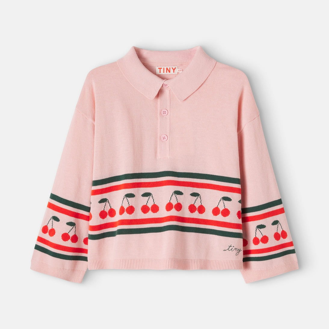 Tinycottons - Cherries embroidered cotton sweater