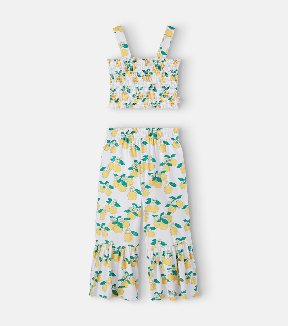 Tinycottons - Printed shirred cotton-blend top and pants set