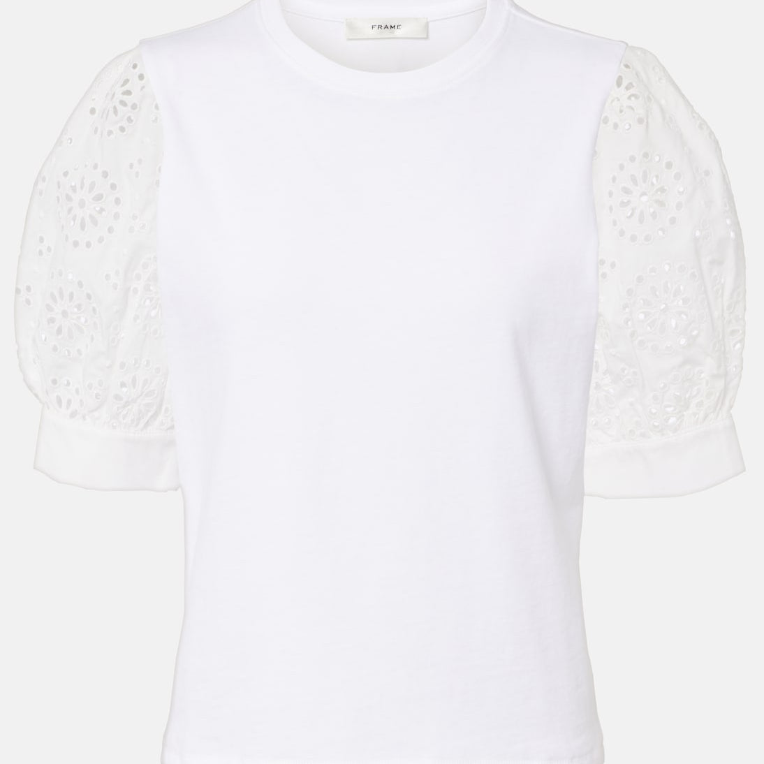 Frame - The Deco broderie anglaise cotton T-shirt