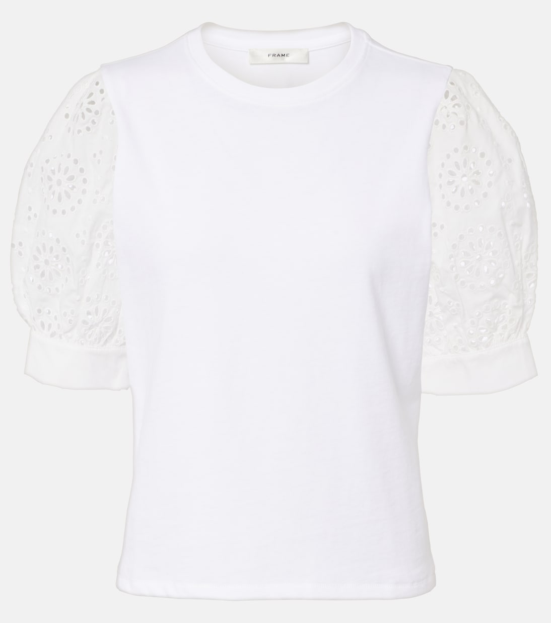 Frame - The Deco broderie anglaise cotton T-shirt