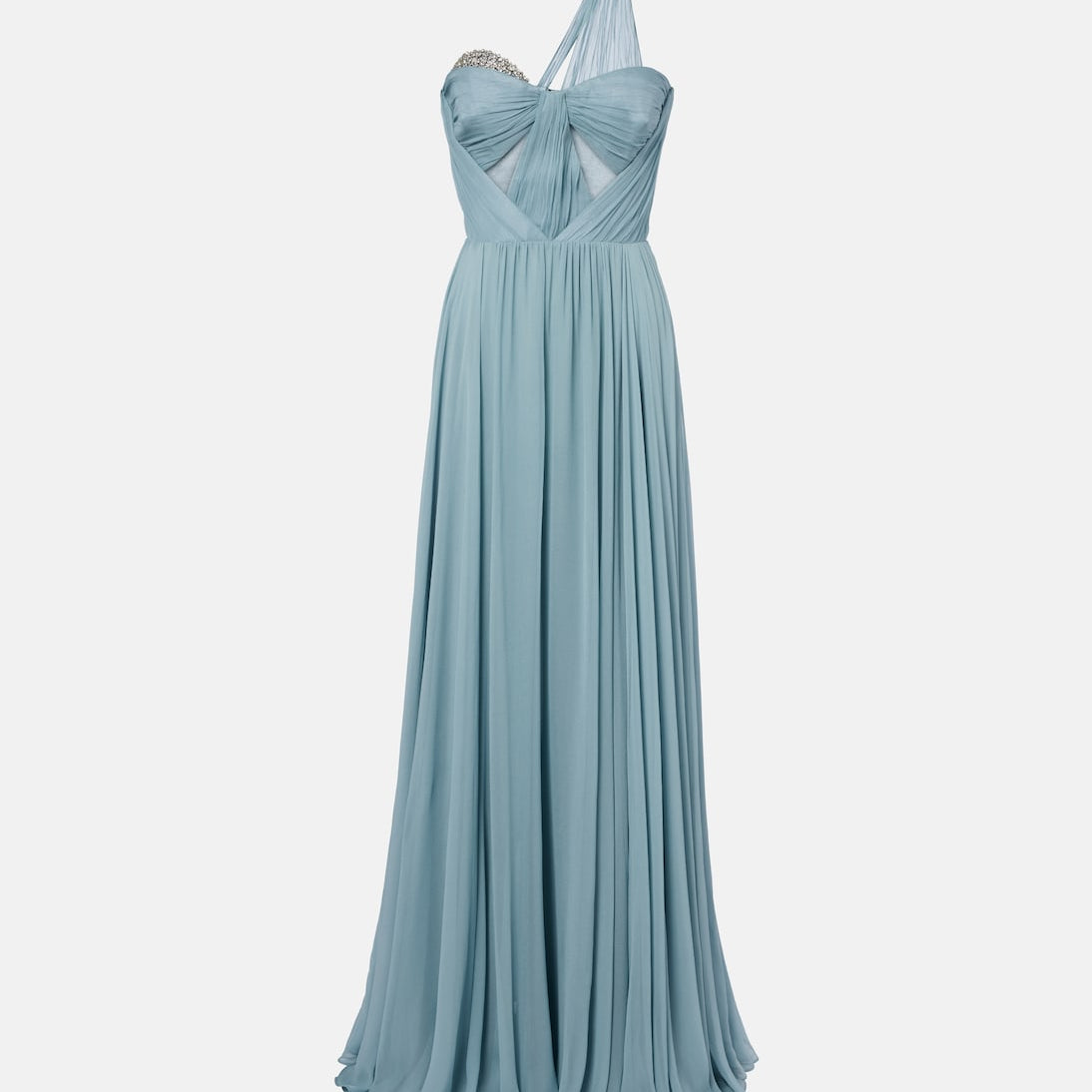 The New Arrivals Ilkyaz Ozel - Sahra embellished draped silk gown