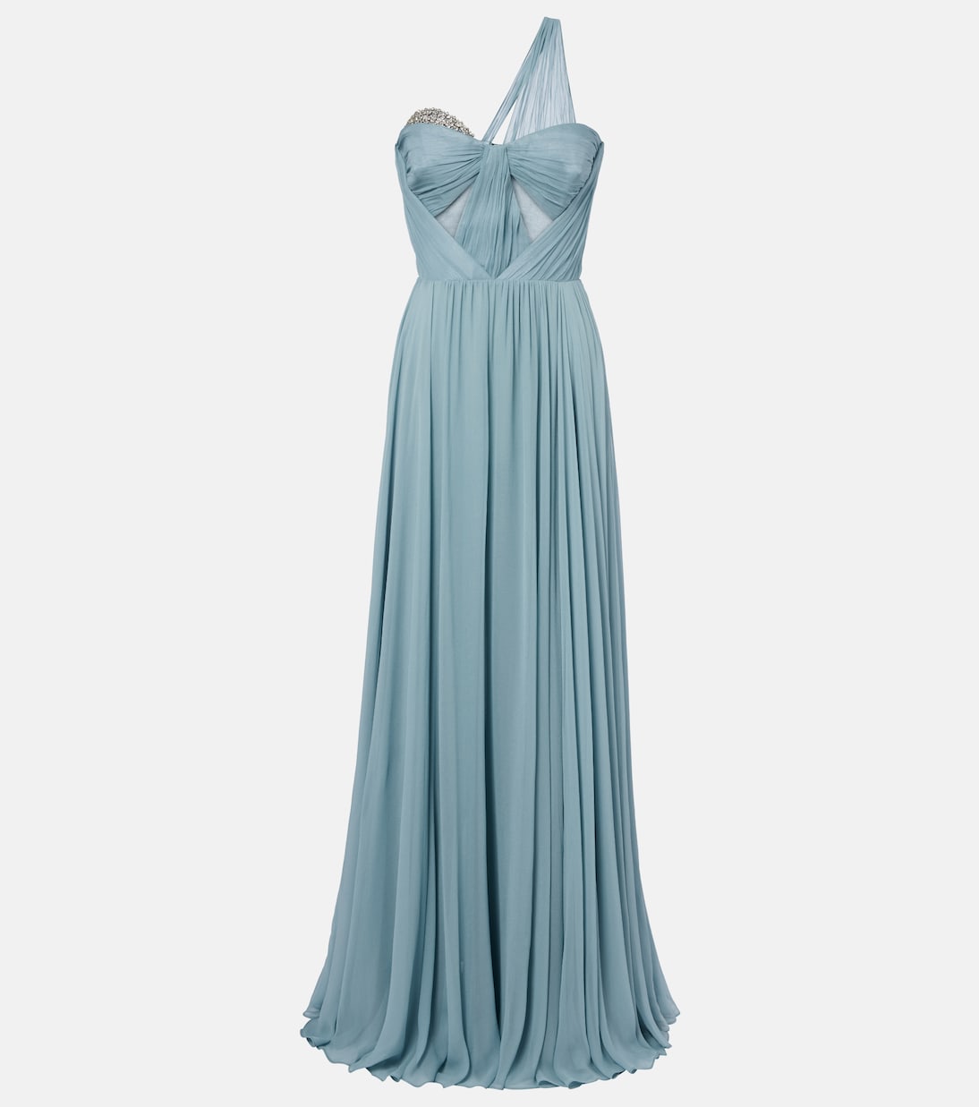 The New Arrivals Ilkyaz Ozel - Sahra embellished draped silk gown