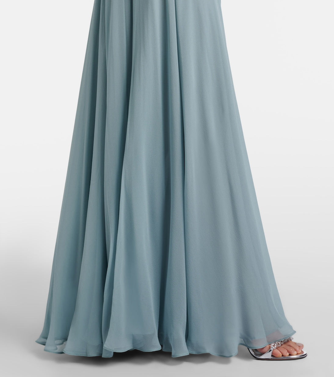 The New Arrivals Ilkyaz Ozel - Sahra embellished draped silk gown
