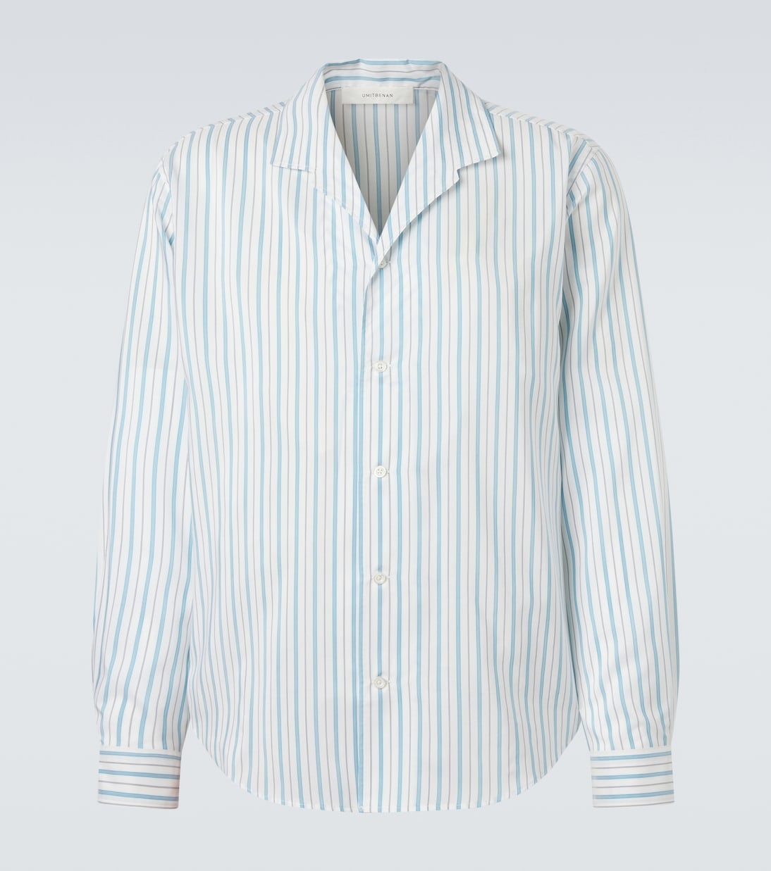 Umit Benan - Franco pinstripe silk and cotton shirt