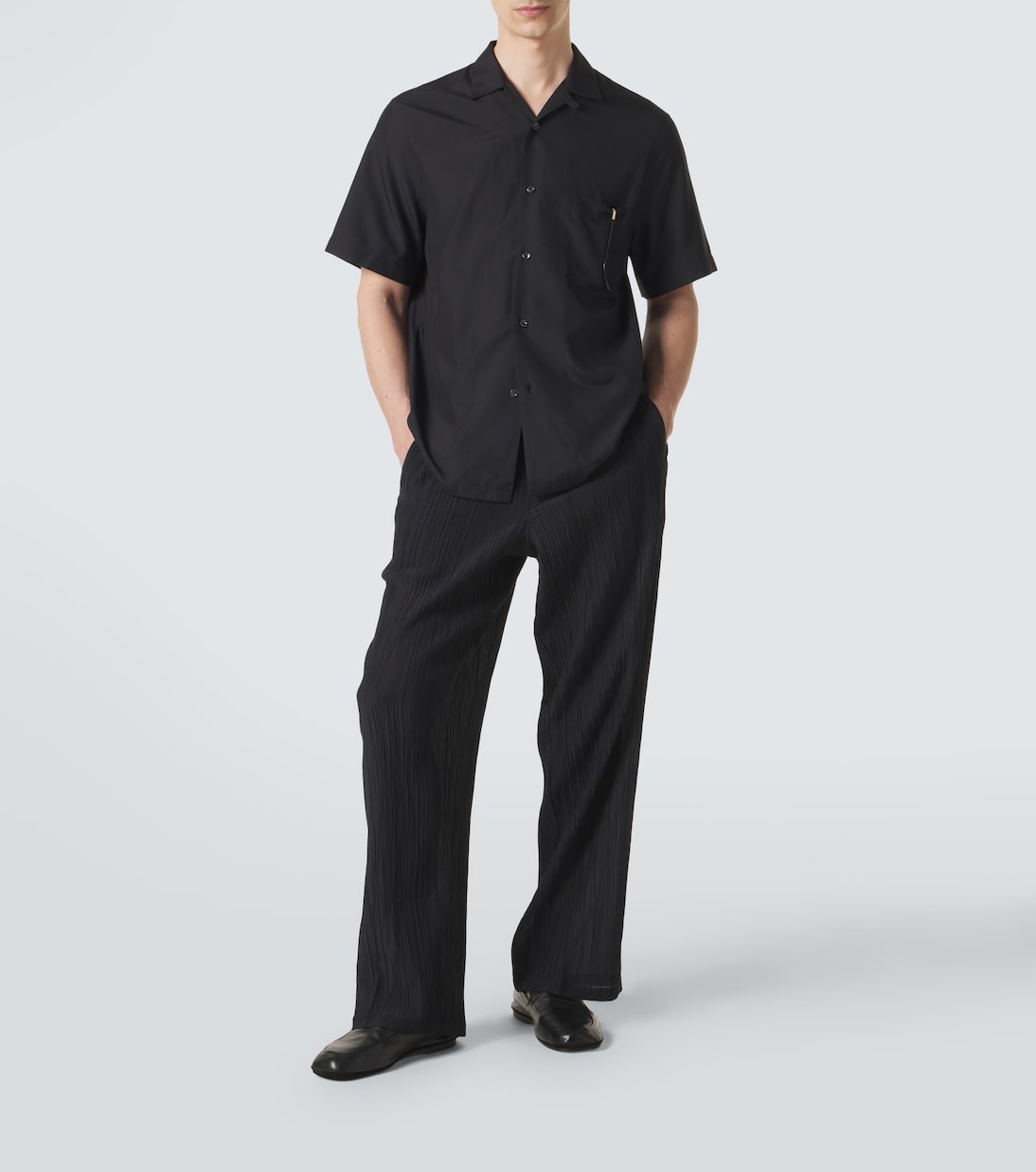 Umit Benan - Havana silk bowling shirt