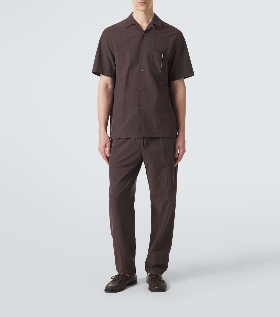 Umit Benan - Havana silk-blend bowling shirt