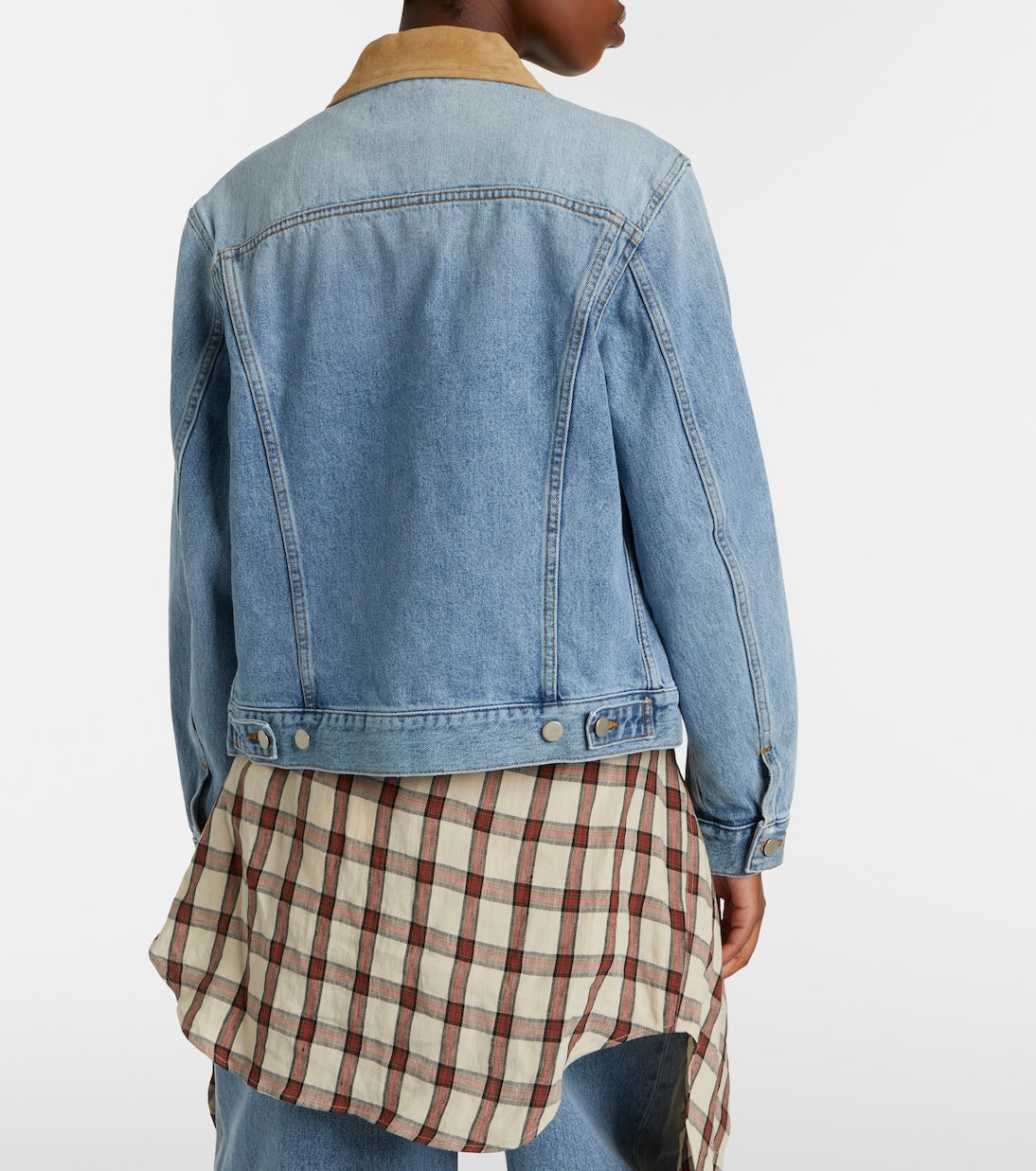Róhe - Suede-trimmed denim jacket