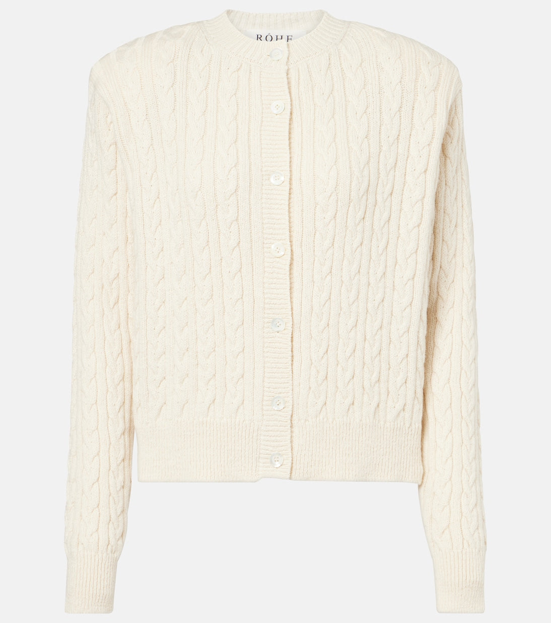 Róhe - Cable-knit cotton and wool cardigan