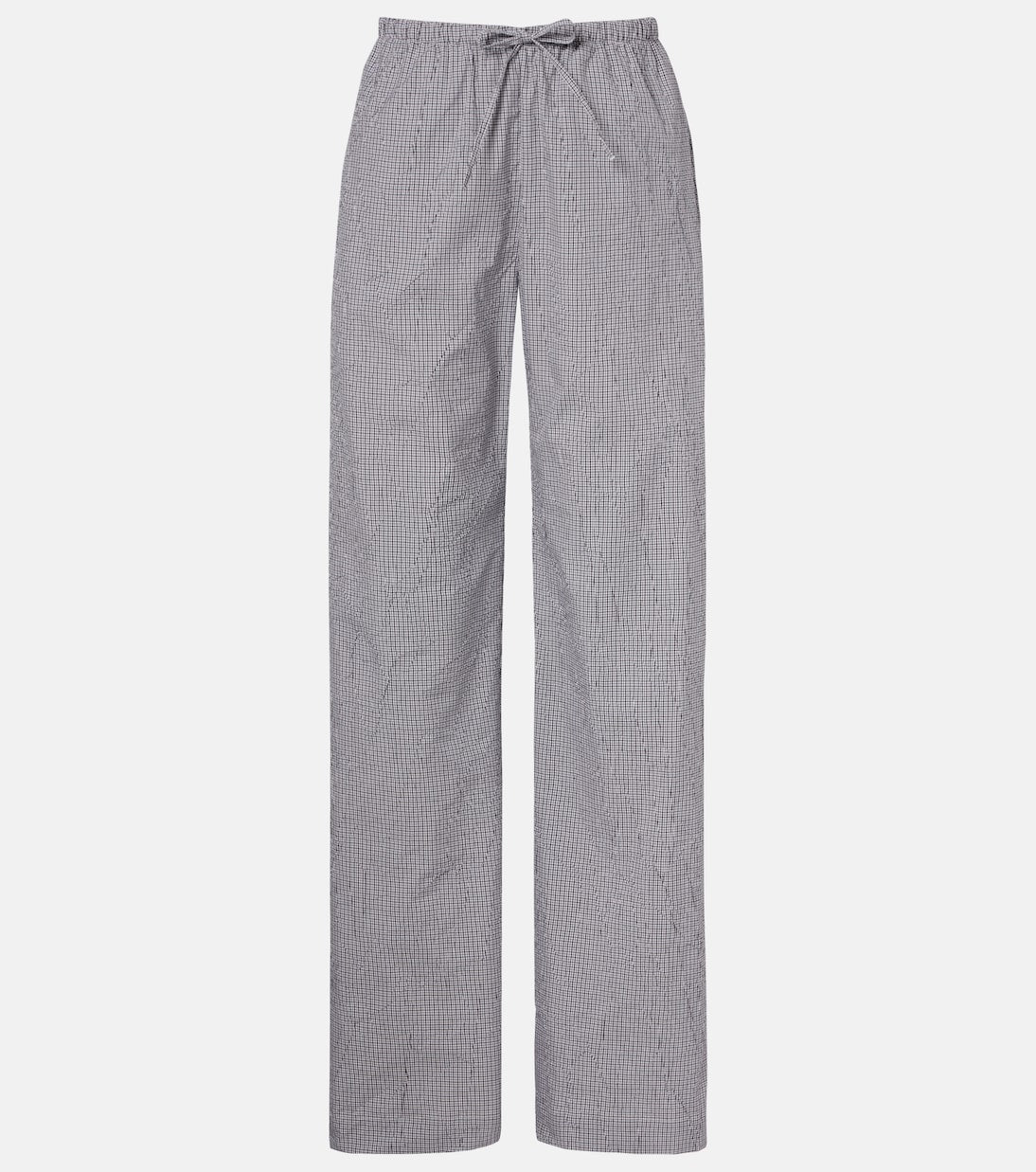 Róhe - Checked cotton-blend pajama pants