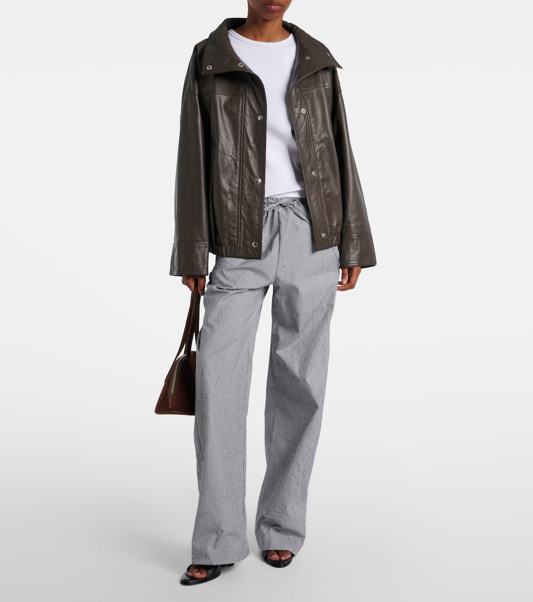 Róhe - Checked cotton-blend pajama pants
