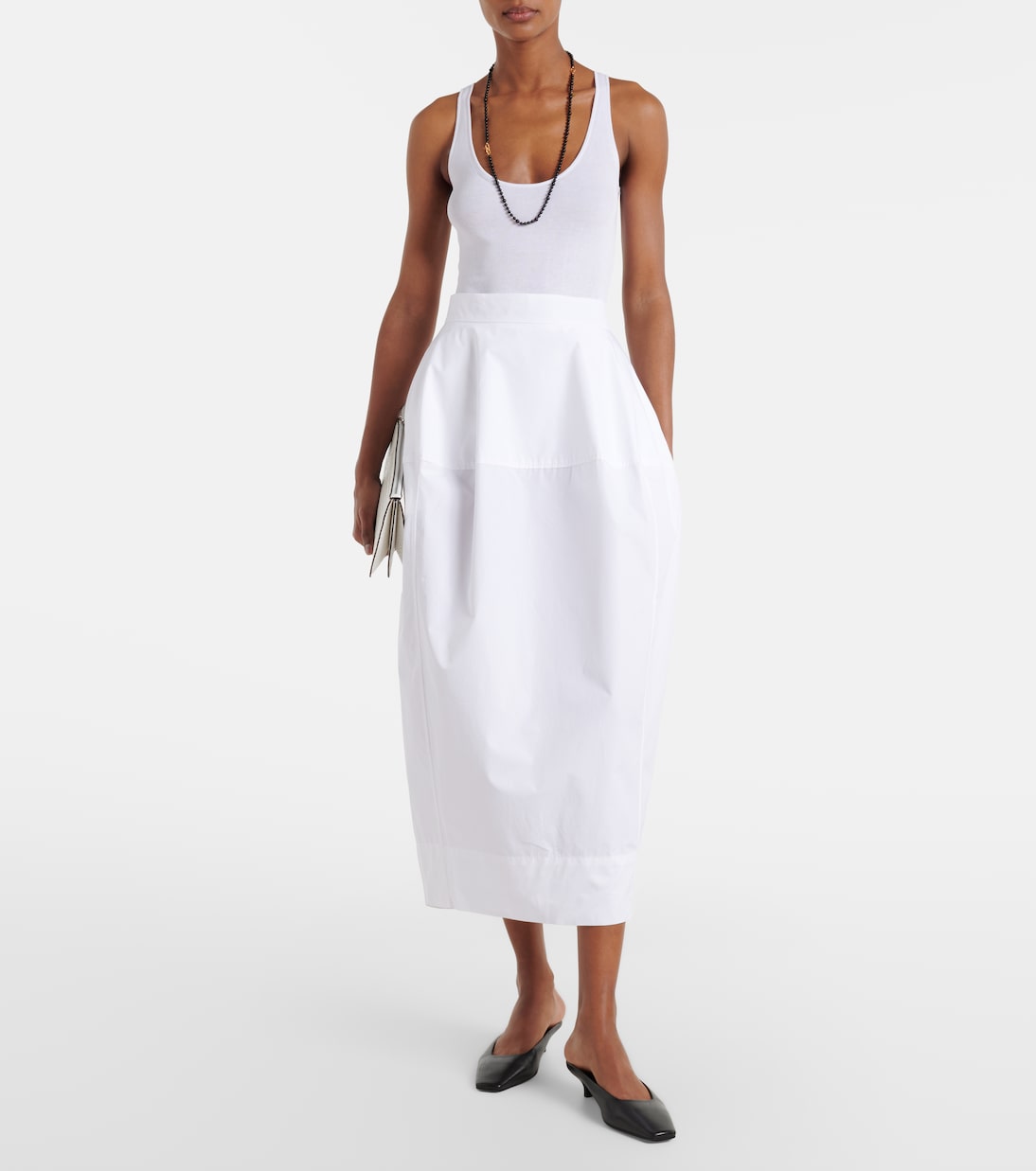 Róhe - Cotton poplin midi skirt
