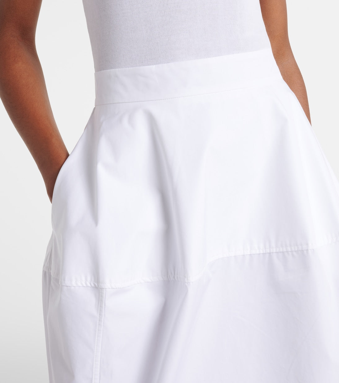 Róhe - Cotton poplin midi skirt