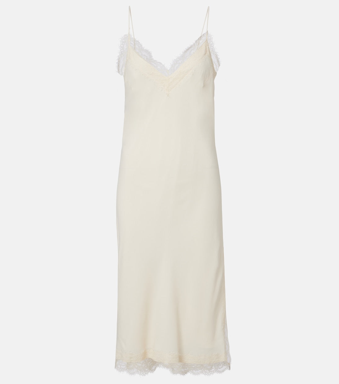 Róhe - Lace-trimmed slip dress