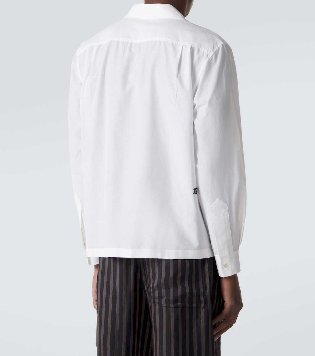 Bode - Embroidered cotton and silk shirt