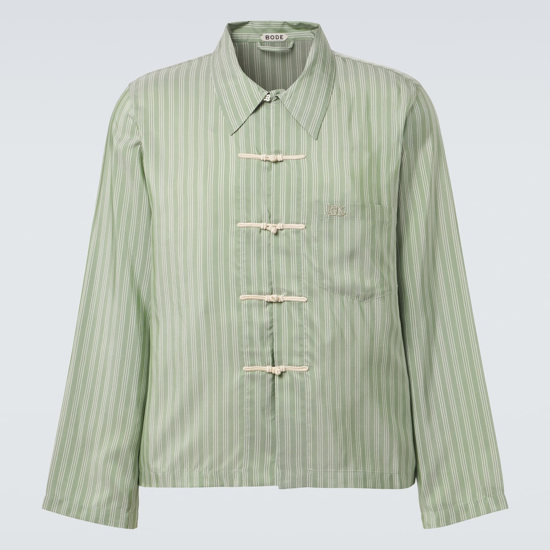Bode - Sylvan striped silk shirt