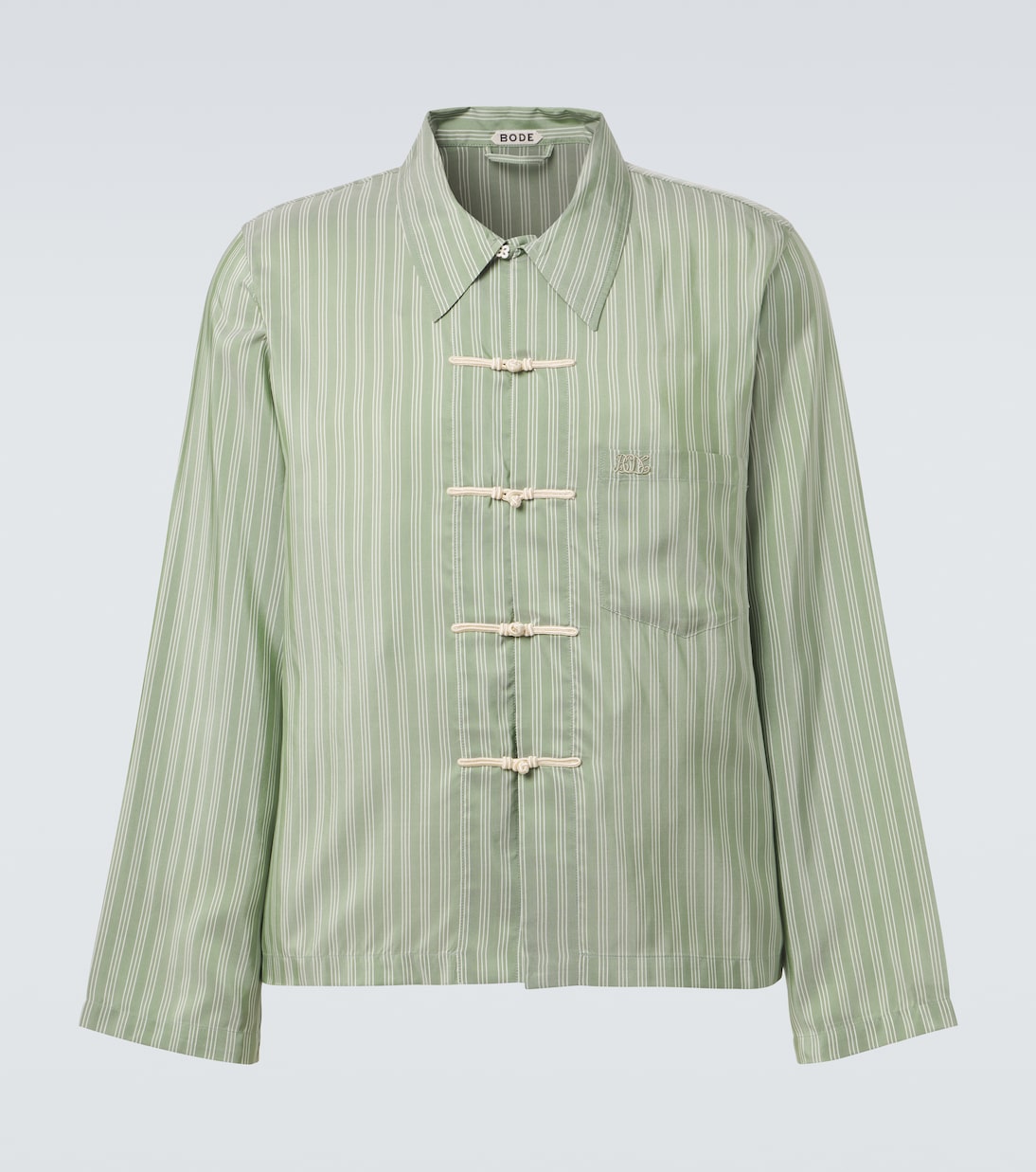 Bode - Sylvan striped silk shirt