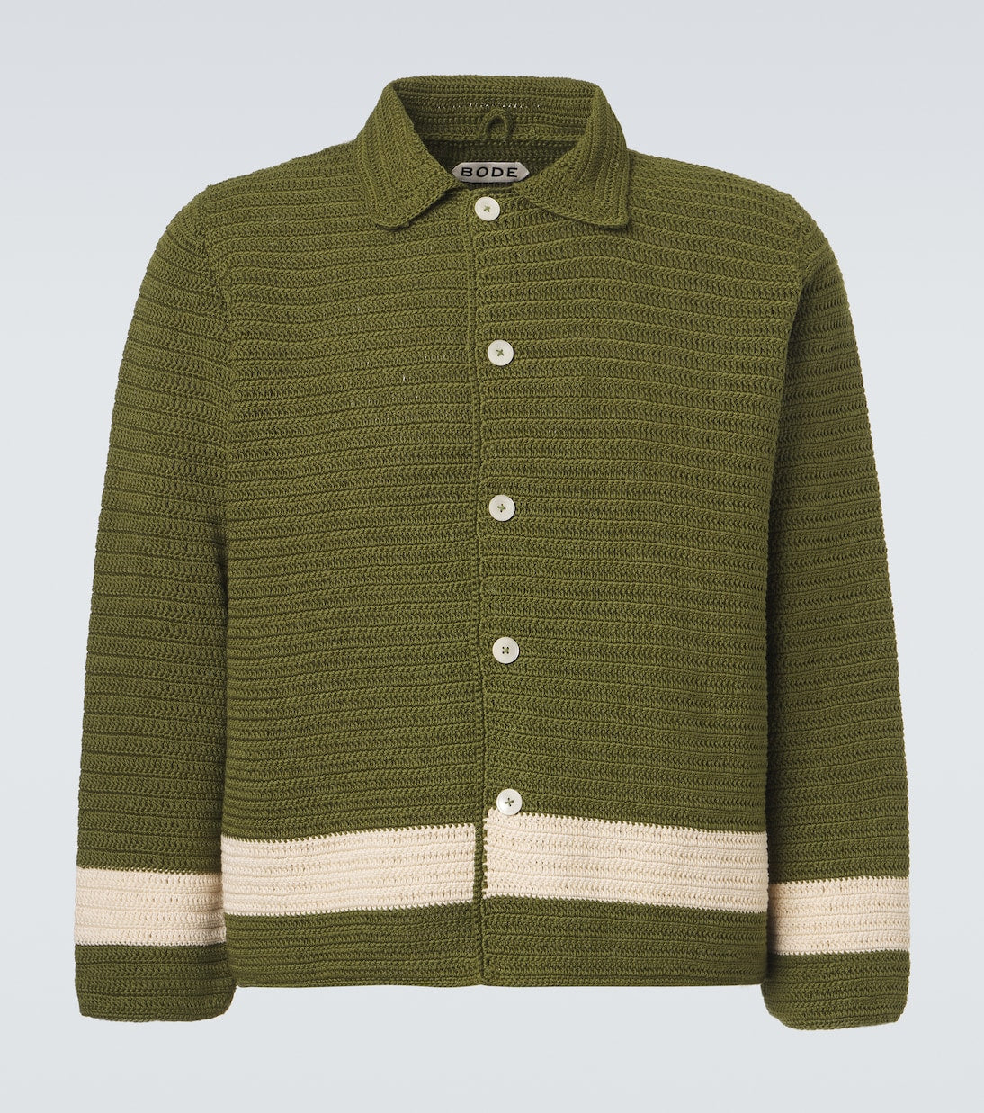 Bode - Marsh crochet cotton shirt