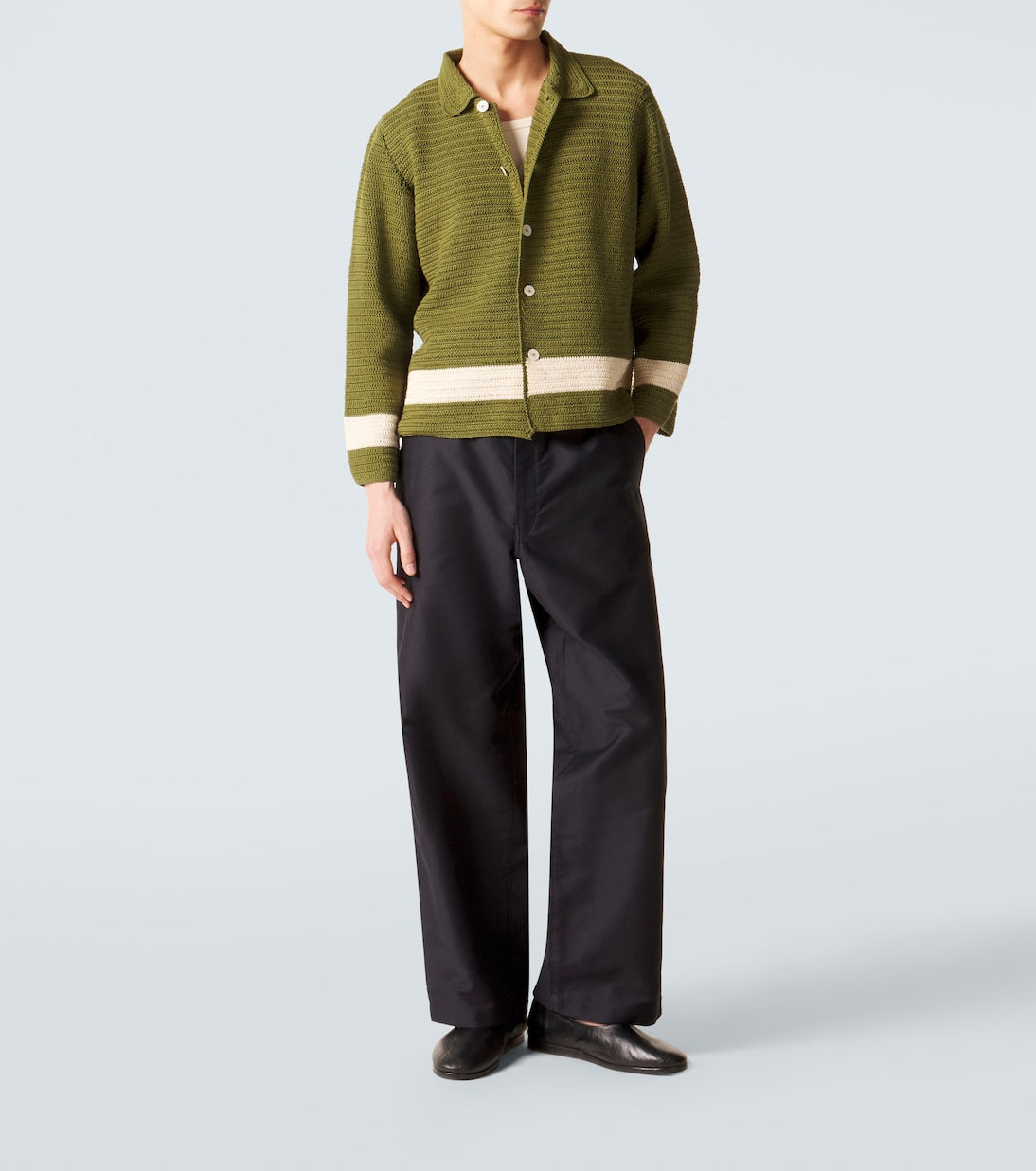 Bode - Marsh crochet cotton shirt