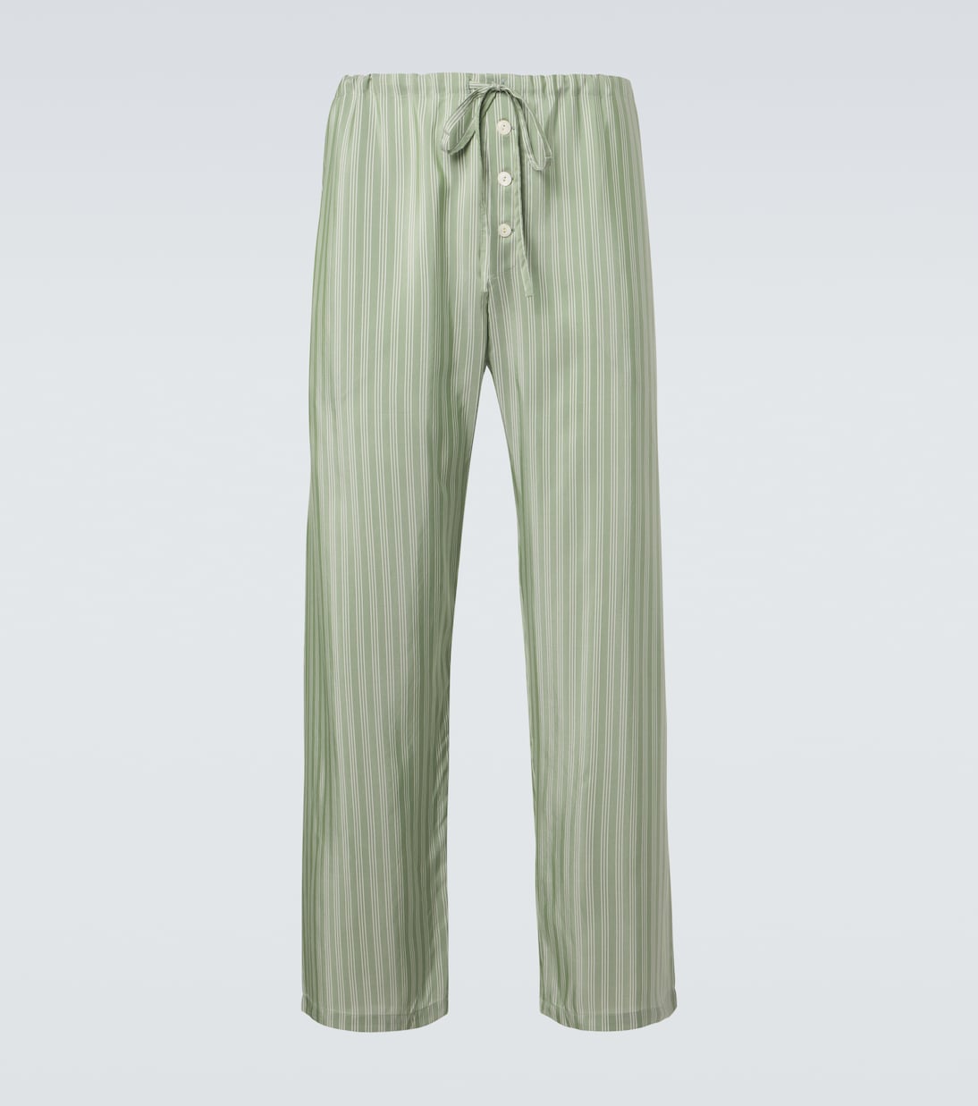 Bode - Sylvan striped silk straight pants